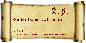 Kestenbaum Julianna névjegykártya